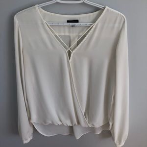 NWOT Chiffon Blouse/Work Top with Neck Detailing